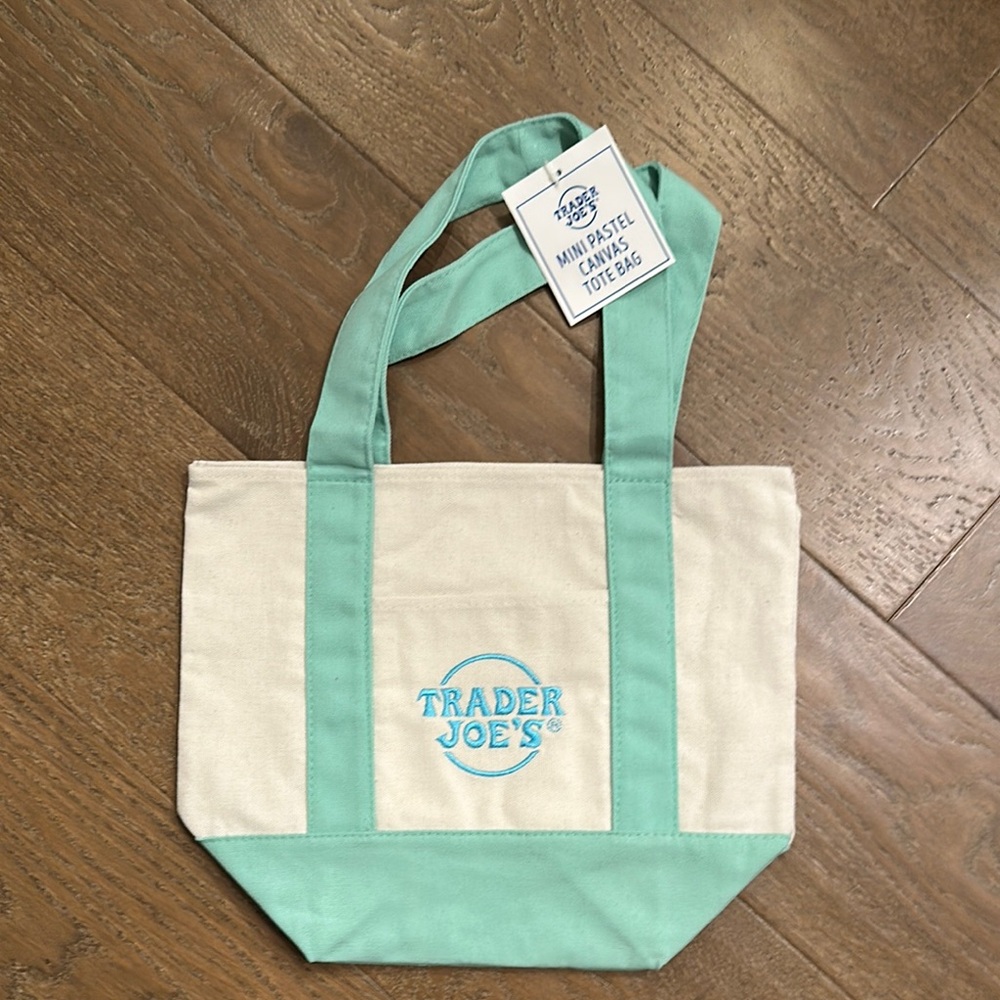 Trader Joe’s mini Mint Canvas Tote Bag